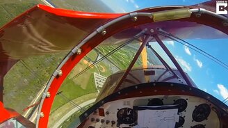 Полёт на самолёте от лица пилота - смотреть видео (1:28)