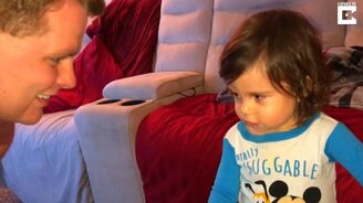 Реакция дочки на бритого папу - смотреть видео (1:39)