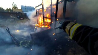 Пожар от первого лица - смотреть видео (0:57)