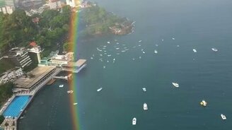 Красивая круглая радуга - смотреть видео (0:23)