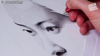 Интервальная съёмка рисования точками - смотреть видео (3:06)