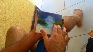 Картина пальцами за две минуты - смотреть видео (1:59)