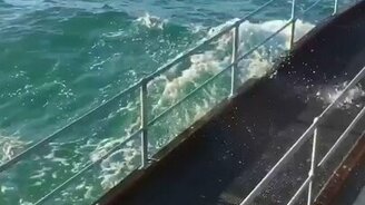 Мостик против волны - смотреть видео (0:18)