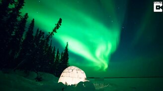 Магия северного сияния - смотреть видео (1:05)