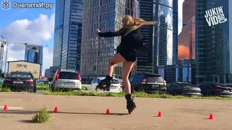 Красивое роликовое катание - смотреть видео (3:00)