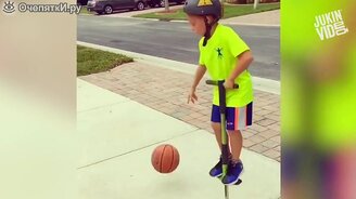 Виртуозный баскетбол - смотреть видео (3:05)