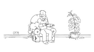 Поклонник кресла и кот Саймона - смотреть видео (2:27)