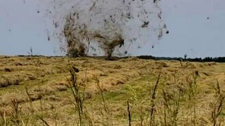 Торнадо в поле - смотреть видео (0:16)