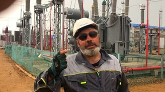 Тушение пожара на трансформаторной - смотреть видео (2:13)