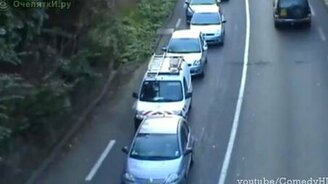 Вот это пробка - смотреть видео (0:28)