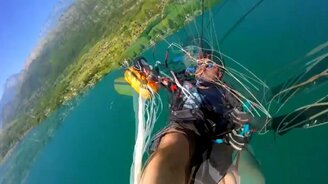 Запутался в стропах - смотреть видео (1:27)