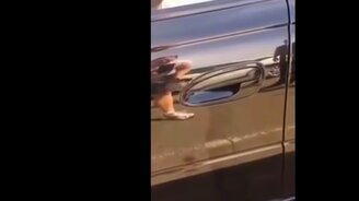 Сюрприз под ручкой двери авто - смотреть видео (1:05)