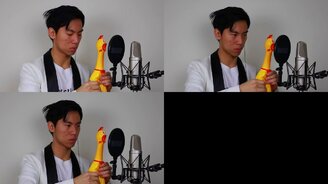 Музыка на резиновой курице - смотреть видео (2:05)