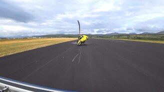 Взлёт трёхколёсной машины - смотреть видео (2:16)