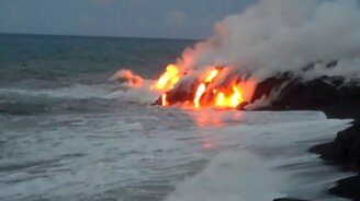 Лава против воды - смотреть видео (9:59)