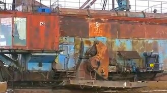 Шагающий экскаватор - смотреть видео (1:07)