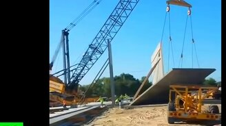 Падения крановой техники - смотреть видео (3:11)