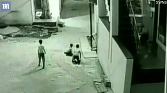 Нечаянно спас друга - смотреть видео (0:19)