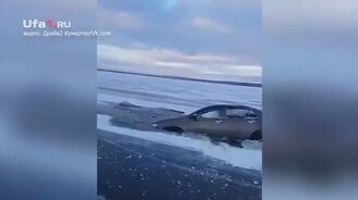Провалил машину на водохранилище - смотреть видео (1:03)