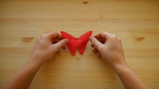 Как сделать бабочку из бумаги - смотреть видео (1:45)