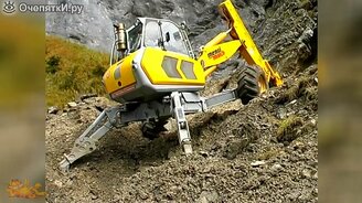 На что способны экскаватор и вездеход - смотреть видео (5:50)