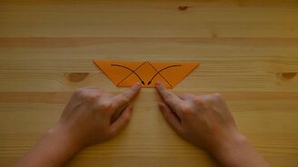 Как сделать лису из бумаги - смотреть видео (0:58)
