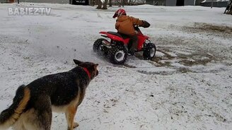 Весёлые дети и питомцы в снегу - смотреть видео (10:32)