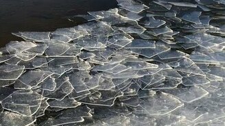 Ледышки на реке - смотреть видео (0:20)