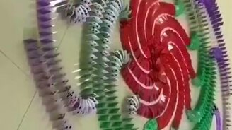 Домино из игральных карт - смотреть видео (0:47)