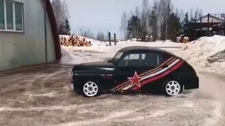 Зимний дрифт на Победе - смотреть видео (1:00)