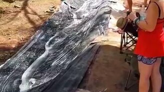 Самодельное водное развлечение - смотреть видео (1:19)