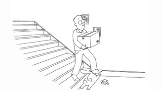 Кот и Саймон на лестнице - смотреть видео (4:26)