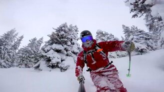 Даунхилл на лыжах - смотреть видео (0:55)