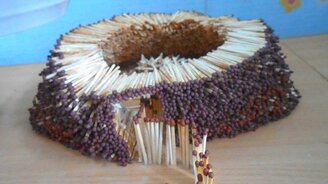 Вулкан из спичек, или огненное домино - смотреть видео (5:39)