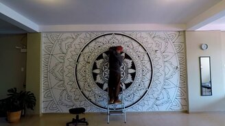 Огромная мандала на всю стену - смотреть видео (7:01)