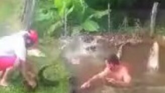 Крещение рыбака - смотреть видео (0:43)