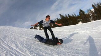 Новое веяние в сноубординге - смотреть видео (0:42)