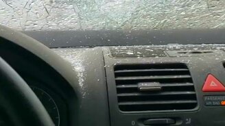 Когда попал под мощный град - смотреть видео (0:27)