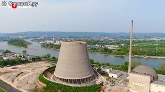 Экскаватор на высоте 162 метра - смотреть видео (1:17)