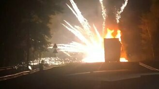 Как может загореться грузовик - смотреть видео (0:54)