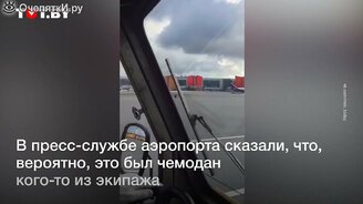 Чемодан-танцор на лётном поле - смотреть видео (0:21)