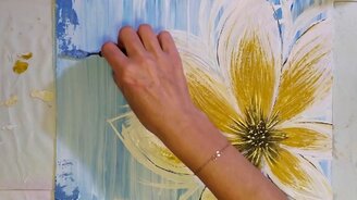 Абстрактная живопись цветов - смотреть видео (7:58)