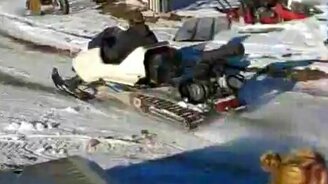 Самодельный снегоход - смотреть видео (0:28)