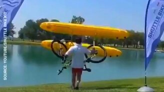 Велосипед-катамаран - смотреть видео (1:00)