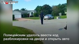 Собака закрылась в авто и ездит по кругу - смотреть видео (0:37)
