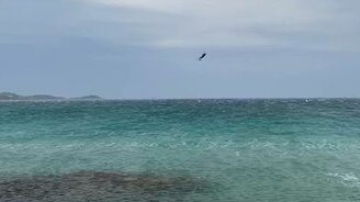 Красивый прыжок кайтсёрфера - смотреть видео (0:15)