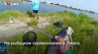 Выброшенная рыба приплывает назад к рыбаку - смотреть видео (0:45)