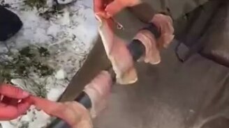 Барбекю на дуле автомата - смотреть видео (0:29)