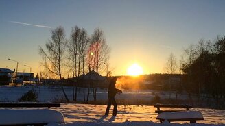 Красивое замерзание кипятка - смотреть видео (0:42)