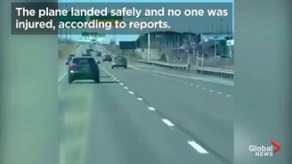 Аварийное приземление на дорогу - смотреть видео (2:17)